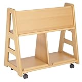 大和屋 フレジー ブックワゴン ブラウン Sサイズ 丈夫なつくりの業務用家具シリーズ