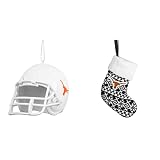 NCAAテキサスLonghorns ABSヘルメットOrnamentオーナメントストッキングニットバンドル2パックby Forever Collectibles