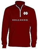 NCAAミシシッピ州ブルドッグメンズOVB Quarter Zip Poly Fleece、マルーン、Large