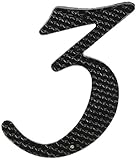 Hy-Ko DC-5/3 House Number "3" Colonial Hammered Black, 4-1/2" [並行輸入品]