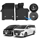 GIMUYA トヨタ 新型 アルファード 40系 ヴェルファイア フロアマット 3D 防水 立体構造 カーマット ガソリン ハイブリッド車 2023年〜 専用 設計 TPE アクセサリー 内装 カスタムパーツ インテリア 耐汚れ/耐摩擦/キズ防止 運転席&助手席 2枚セット XD ブラック