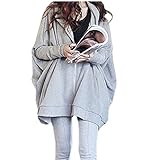 (ボンヌ シャンス） Bonne Chance レディース マタニティ ゆったり 大きめ ビック サイズ パーカー グレー 無地 おしゃれ 長袖 k002