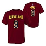Dwyane Wade Cleveland Cavaliers # 9 NBA Youth Boys Name & Number TシャツBurgundy L