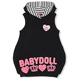 ベビードール ハートワンピース 子供服 100cm ブラック