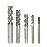 エンドミル ４枚刃 ハイス鋼 HSS 4 6 8 10 12mm 便利な7本 セット（切削可能材料　炭素鋼、工具鋼、合金鋼、鋳鉄、アルミ合金、銅合金）