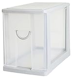 サンコープラスチック キッチン 引き出し収納 ワイドストッカー W-10 コロ付き グレー