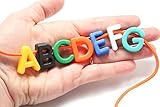 Uppercase Alphabet Lacing Beads Busy Bag - Perfect Fine Motor Learning Activity for Toddlers and Pre