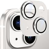 カメラフィルム iPhone13/iPhone13 mini用 カメラ保護 アルミ合金製 強化ガラス アイフォン13/13miniカメラカバー キズ防止 耐衝撃 露出オーバー防止 超高透過率 あいふぉん13/あいふぉん13ミニ レンズカバー シルバー