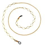 Lovoski 眼鏡チェーン　合金製　調整可能　サングラスホルダー　メガネストラップ　ゴールド