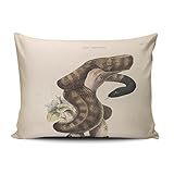 salleingカスタムファッションホーム装飾枕カバー油彩Harrietスコット・black-headed Snake正方形枕カバークッションケース 12"x16"