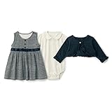 ボレロ＆ボディスーツ＆ジャンパースカート ３点 セット ブラック系×オフホワイト サイズ：70