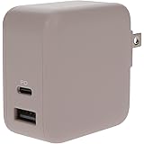 MOTTERU (モッテル) PD65W対応 PPS規格対応 USB-C×1ポート USB-A×1ポート 軽量 小型 合計最大63W AC充電器 ラテグレージュ MOT-ACPD65WU1-GY PD対応ノートパソコン MacBook iPhone 