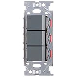 スガツネ工業 埋込トリプルスイッチ ソリッドグレー PXP-J-NKW03008-SG