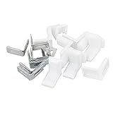 uxcell アングルブラケット　家具用プレート　10個入り　ホワイト　スクエアストレッチャ　28MM