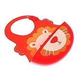 Blesiya よだれ掛け　ベビー　赤ちゃん　幼児　エプロン　ビブ　可愛い　シリコン製　食事　全10色 - レッドライオン