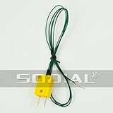 デジタル温度計，SODIAL(R) タイプK熱電対ワイヤーリード、デジタル温度計用