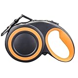 GENERIC ペット牽引ロープ 360°格納式ナイロンウェビング犬用リード 滑り止めハンドル付き 反射自動ペットウォーキングロープ 人間工