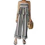 (マーシェル) Marshel マタニティ ロンパース ゆったり ワイドパンツ おしゃれ デザイン 産前 産後 長く使える 妊婦服 ストライプ S