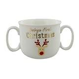 Baby's First Christmas Ceramic Mug Cup Gift - Reindeer by Widdop
