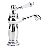 洗面蛇口 浴室用水栓 バスルーム水栓 シンク蛇口 冷熱混合 バスルームシンク蛇口 水栓金具(クロム)