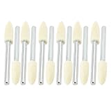 DealMux 12PCS 3ミリメートルシャンク5ミリメートル径コーンはボブズバフツールフェルト