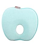 新生児ベビーアンチロールピロー防止フラットヘッドピローブルー[A]