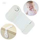 Child Safety Locks-8Packs-White-Baby Proof with Strap & Latch for File Cabinet Drawer Fridge Oven Di