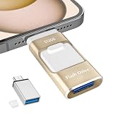 512GB USBメモリ 【アプリ不要・アルバムから写真保存】４in1 Phone スマホ データ保存 外付け USBメモリ iOS/Type-C/USB/Micro USB搭載 大容量 フラッシュメモリ 高速 データバックアップ 外付けストレージ スライド式 携帯容量不足解消 ゴールド