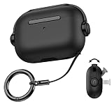 LAYJOY AirPods 4 ケース 2024 AirPods 第4世代 TPU 安全なロック付き LED可視 耐衝撃 AirPods4 カバー エアーポッズプロケース ワイヤレス充電対応 ストラップ リング カラビナ付き えあーぽっつ 4ケース（黒+紫）