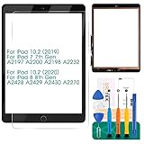 SRJTEK For iPad 10.2 第7世代 第8世代タッチパネル交換 iPad 7/8 10.2 2019 2020画面修理フロントパネル交換デジタイザー修理 A2197 A2200 A2198 A2232/A2428 A2429 A2270 A2430用 (ホームボタン付き) (ブラック)