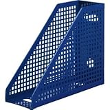 （まとめ） TANOSEE メッシュボックス A4タテ 背幅103mm 青 1個 【×15セット】 ds-1577657