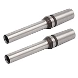 uxcell　ドリルビット　ペーパードリル　テーパーシャンク　パンチングマシン　2本入り　シルバートーン　8mmx75mm