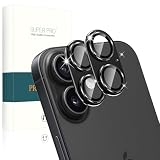 PRODELI カメラフィルム For iPhone 16 /iPhone 16 Plus 専用 カメラ保護カバー アルミ合金製＋AR高透過率 硬度9H 強化ガラス 精密設計 一体型 耐衝撃 キズ防止 防爆裂 気泡ゼロ 露出オーバー防止 アイフォン 16 /16 Plus 用 レンズフィルム (2枚入り・ブラック)