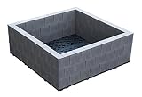 システムファーム（組立て式花壇・菜園） 90cm×90cm×3段 セット チャコールブラウン