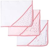 Nuby Set of 3 Baby Soft Terry Hooded Bath Towel Pink Girl [並行輸入品]