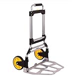 折りたたみトラックアルミ合金折りたたみハンドトラックとトロッコ屋内屋外旅行ショッピングオフィス 90 Kg 容量