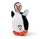 Estella Hand Knit Organic Penguin Rattle Baby Toy [並行輸入品]