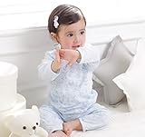 2017年最新型 ベビー春服 iTimes Baby　新生児 肌着　長袖　綿100％　新生児服　やわらかい肌触り 肩開きセット (73cm 12-18ヶ月, 青い)