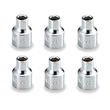 TONE(トネ) ソケット 差込角9.5mm インチサイズ 1/4inch 26.0mm 3SB-08-6S (3SB-08×6個セット)