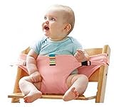 Individual angel チェアベルト ポータブル セイフティー 安全ベルト ダイニング 椅子 食事補助 バンデージ 安全ベルト 幼児旅行 (ピンク)