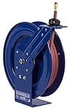 Coxreels P-LP-130 Low Pressure Spring Rewind Hose Reel: 1/4 I.D., 30' hose capacity, with hose, 300 