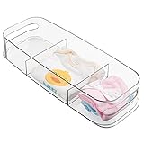 mDesign Baby & Nursery Divided Storage Bin, Clear by MetroDecor