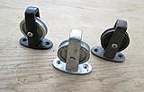 (ANTIQUE IRON) - IRONMONGERY WORLD CAST IRON UPRIGHT WIRE ROPE CABLE CORD AWNING WASHING LINE PULLEY