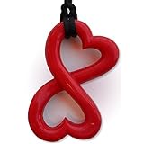 Infinity Heart Teething Necklace by Zen Rocks - a Stylish New Twist to Teething - Ruby [並行輸入品]