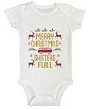 ハワイアンクリスマスOnesieシャツ" Merry Christmas ShittersフルIII " Funny Threadz カラー: ホワイト