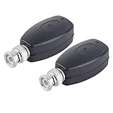 MolySun ビデオ 18gbps超高速伝送 ブラック2ピースパッシブビデオBalun BNC UTPケーブルコネクタCCTVカメラDVR用