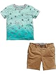 Kids Boys Letters Stars Printed Top +短パンClothingセットOutfit カラー: ブルー