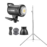 Godox SL-60W+ 2.8m ステンレススチールライトスタンド,60W LEDビデオライト写真ライト 5600k Bowensマウント、ビデオ録画用の明、結婚式の写真