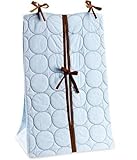 Bacati Quilted Circles Blue and Chocolate Diaper stcker by Bacati