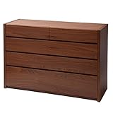 日本製(大川家具) 天然木ウォールナット材使用 大量収納チェストシリーズ 120幅4段チェスト fk0020 代引不可